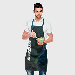 Фартук кулинарный Lifan sport glitch blue, цвет: 3D-принт — фото 2