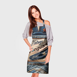 Фартук кулинарный Vintage vanguard jeans - patchwork, цвет: 3D-принт — фото 2