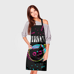 Фартук кулинарный Nirvana - rock star cat, цвет: 3D-принт — фото 2