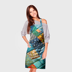Фартук кулинарный Лоскутное одеяло - пэчворк, цвет: 3D-принт — фото 2