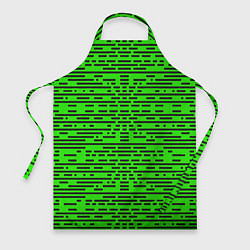 Фартук кулинарный Чёрные полосы на зелёном фоне, цвет: 3D-принт