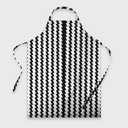 Фартук кулинарный Чёрно-белые вертикальные полосы, цвет: 3D-принт