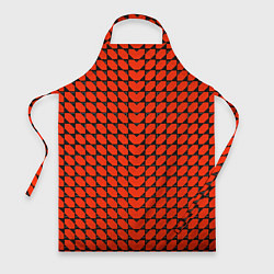 Фартук кулинарный Красные лепестки шестиугольники, цвет: 3D-принт