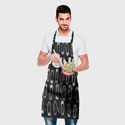 Фартук кулинарный Punk pins, цвет: 3D-принт — фото 2