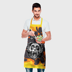 Фартук кулинарный Mayhem рок панда и огонь, цвет: 3D-принт — фото 2