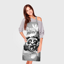 Фартук кулинарный Children of Bodom рок панда на светлом фоне, цвет: 3D-принт — фото 2