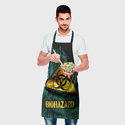Фартук кулинарный Biohazard yellow sign, цвет: 3D-принт — фото 2