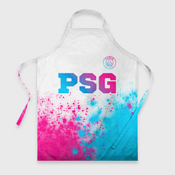 Фартук кулинарный PSG neon gradient style посередине, цвет: 3D-принт