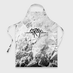 Фартук кулинарный Stray white graphite, цвет: 3D-принт