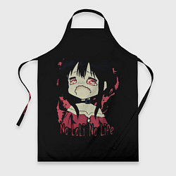 Фартук кулинарный No loli No life, цвет: 3D-принт