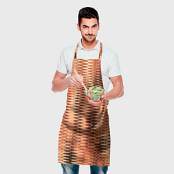 Фартук кулинарный Коричневый абстрактные полосы, цвет: 3D-принт — фото 2