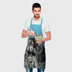 Фартук кулинарный Хибино и Аширо -Кайдзю номер 8, цвет: 3D-принт — фото 2