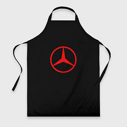 Фартук кулинарный Mercedes logo red, цвет: 3D-принт