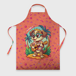 Фартук Песик играет на гитаре жарким летом