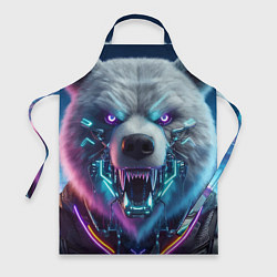 Фартук кулинарный Cyber bear - neon glow, цвет: 3D-принт