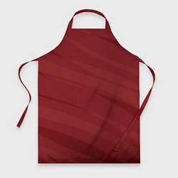 Фартук кулинарный Бордовый полосами, цвет: 3D-принт