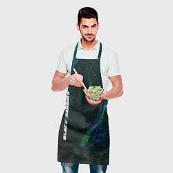 Фартук кулинарный Black Sabbath glitch blue, цвет: 3D-принт — фото 2