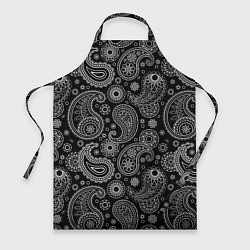 Фартук кулинарный Пейсли на черном, цвет: 3D-принт