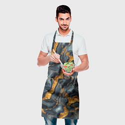 Фартук кулинарный Золотой мрамор, цвет: 3D-принт — фото 2