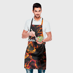 Фартук кулинарный SsangYong red lava, цвет: 3D-принт — фото 2