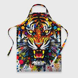 Фартук кулинарный Орнаментальный тигр - нейросеть, цвет: 3D-принт