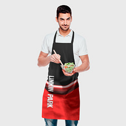 Фартук кулинарный Linkin park geometry line steel, цвет: 3D-принт — фото 2