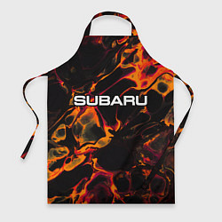 Фартук кулинарный Subaru red lava, цвет: 3D-принт