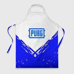 Фартук кулинарный PUBG синие краски, цвет: 3D-принт