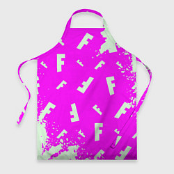 Фартук кулинарный Fortnite pattern pink, цвет: 3D-принт