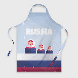 Фартук Флаг России и матрешки