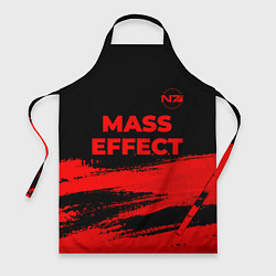 Фартук кулинарный Mass Effect - red gradient посередине, цвет: 3D-принт