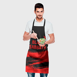 Фартук кулинарный Black Sabbath - red gradient посередине, цвет: 3D-принт — фото 2