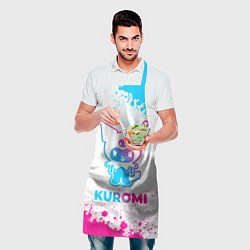 Фартук кулинарный Kuromi neon gradient style, цвет: 3D-принт — фото 2