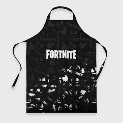 Фартук кулинарный Fortnite pattern black, цвет: 3D-принт