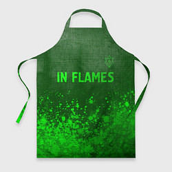 Фартук кулинарный In Flames - green gradient посередине, цвет: 3D-принт