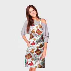 Фартук кулинарный Новогодний паттерн 2025, цвет: 3D-принт — фото 2