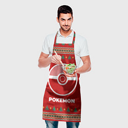 Фартук кулинарный Pokemon new year, цвет: 3D-принт — фото 2