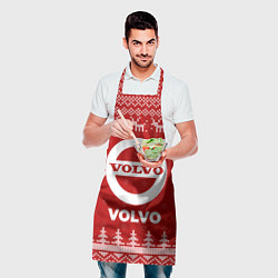Фартук кулинарный Новогодний Volvo с оленями, цвет: 3D-принт — фото 2