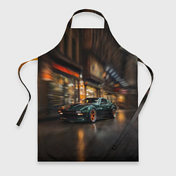 Фартук кулинарный Спорткар с оранжевыми десками, цвет: 3D-принт