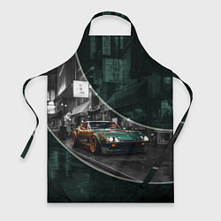 Фартук Зелёный спорткар