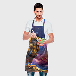 Фартук кулинарный Орел на фоне космоса, цвет: 3D-принт — фото 2