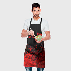Фартук кулинарный Nine Inch Nails - red gradient посередине, цвет: 3D-принт — фото 2