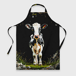 Фартук Корова на черном