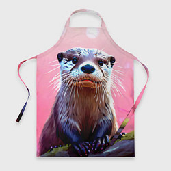 Фартук Выдра в розовом цвете