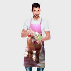 Фартук кулинарный Поросенок в розовом, цвет: 3D-принт — фото 2