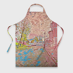 Фартук кулинарный Старый город, цвет: 3D-принт
