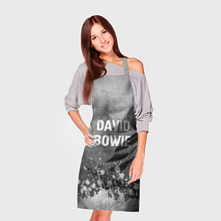 Фартук кулинарный David Bowie - grey gradient посередине, цвет: 3D-принт — фото 2