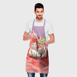Фартук кулинарный Мурчащая любовь, цвет: 3D-принт — фото 2