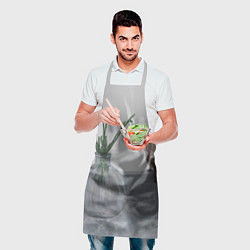 Фартук кулинарный Подснежники и птичка, цвет: 3D-принт — фото 2