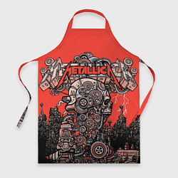 Фартук кулинарный Metallica - iron skeleton, цвет: 3D-принт
